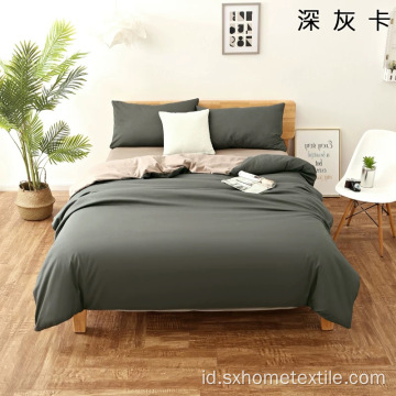 Polyester Brushed 4 Piece Sprei Warna Solid